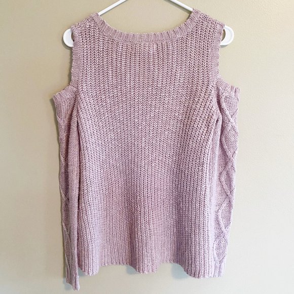 Cloud Chaser lilac purple cold shoulder sweater - Picture 4 of 5